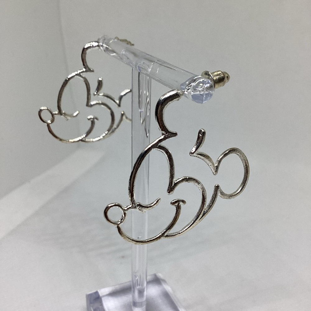 Mickey Mouse Silver tone Hoop Earrings